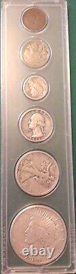 1935 6 Coin Year Set Includes 4, 90% Silver Coins 35-1