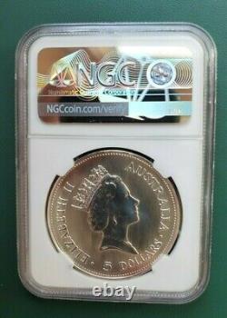 1990 Australia Kookaburra 1 oz 999 Silver coin NGC MS 69 Inauguration year