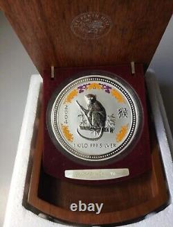 1kg silver coin Lunar Series 1 2004 Year Of The Monkey Diamond Eyes