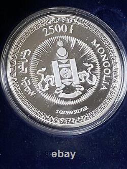 2000 Mongolia? 2500 Togrog Year Of The Dragon? 5 Ounce. 999 Silver Coin