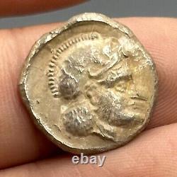 2000+ Years Old Ancient Greek Athena Owl Attica Silver Coin In Good Condition