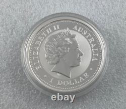2004 Australia Lunar Year of the Monkey Series I 999 Silver Coin in Capsule