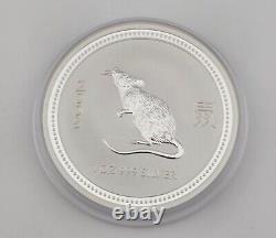 2008 (2007) Year of the Rat/Mouse 1oz. 999 Silver Coin Perth Mint Lunar Series I
