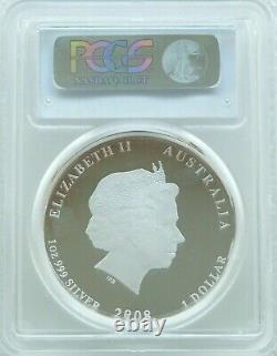 2008 AUSTRALIA YEAR OF THE MOUSE 1 oz SILVER PROOF COIN PCGS PR 69 Deep Cameo