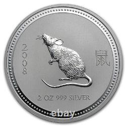 2008 Australia 2 oz Silver Year of the Mouse BU (Series I) SKU #26708