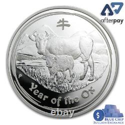 2009 $1 Year of The Ox 1oz Silver Bullion Coin in Capsule Only