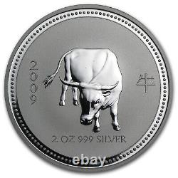 2009 Australia 2 oz Silver Year of the Ox BU (Series I) SKU #26709
