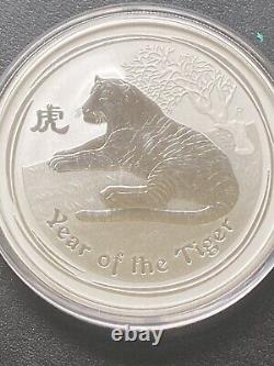 2010-2 oz & 1 oz Perth Mint Serie II Year of the Tiger silver coin