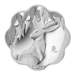 2011 Canada $15 Lunar Lotus Year of the Rabbit Sterling silver coin
