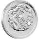 2012 Australia Year Of Dragon $2 Pure 2 Oz Silver Coin Bu Chinese Lunar Calendar