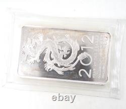 2012 Silver Chinese New Year of the Dragon 10 OUNCE Bar