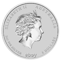 2014 Lunar Year of the Horse, 2oz Silver BU 0.999 Perth Mint Coin