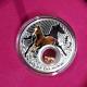 2014 Year Of The Horse Niue Gilt 24k Gold 1oz. 2$ Silver Proof Coin 3,999 Minted