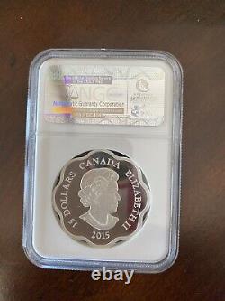2015 Canada Year of Sheep Scalloped pure. 999 Silver 1 Oz Coin NGC PF 70 UC ER