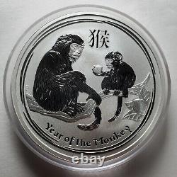 2016 Lunar Series II Year of the Monkey 5 oz Silver Coin BU in capsule