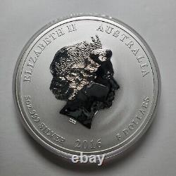 2016 Lunar Series II Year of the Monkey 5 oz Silver Coin BU in capsule