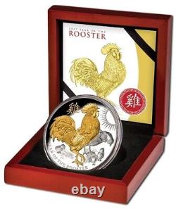 2017 Year of the Rooster 5 oz silver coin