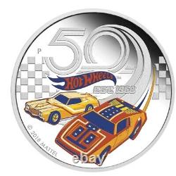 2018 50 YEARS OF HOT WHEELS 1oz $1 SILVER PROOF COIN