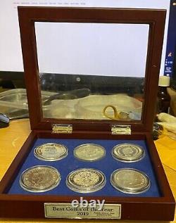 2019 Best Coins Of The Year 6 Coin Set 99.9% Silver with Wooden Case