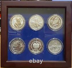 2019 Best Coins Of The Year 6 Coin Set 99.9% Silver with Wooden Case