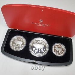 2019 Lunar Series II Year of the Pig 3-Coin Silver Proof Set (2oz, 1oz, 1/2oz)