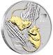 2020 Australia Lunar Year Of The Mouse Gilded 1oz Silver $1 Coin With Ogp/box Gilt
