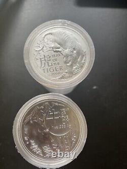 2021-2022-1 oz Royal Australian Mint (RAM) silver coins- Year of the Ox- Tiger