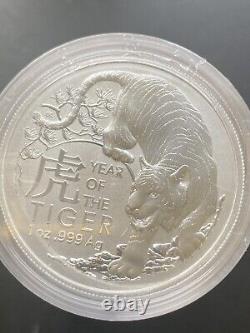 2021-2022-1 oz Royal Australian Mint (RAM) silver coins- Year of the Ox- Tiger