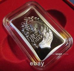 2022 $1 Silver Ingot Year of Tiger Australian One Dollar Coin Bullion Bar UNC