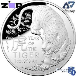 2022 $5 Year of the Tiger Fine Silver Proof Domed Coin Royal Australian Mint