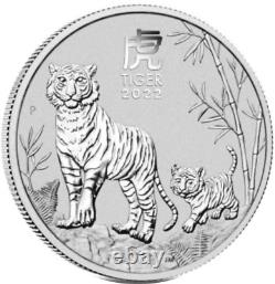 2022 Australia Lunar Year of The Tiger Series III 2oz. 999 Silver Coin