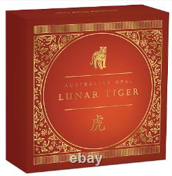 2022 Australia Opal Series Lunar Year of the Tiger 1oz Silver Proof $1 Coin