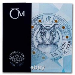 2022 Niue 1 oz Silver Proof Crystal Coin Year of the Tiger SKU#248441