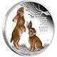 2023 $1 Year Of The Rabbit 1oz Silver Proof Coloured Coin Perth Mint. Coa