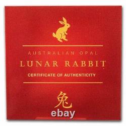 2023 Australia 1 oz Silver Opal Lunar Rabbit Proof SKU#269509