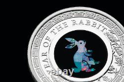 2023 Australia Opal Series Lunar Year of the RABBIT 1oz Silver Proof $1 Coin