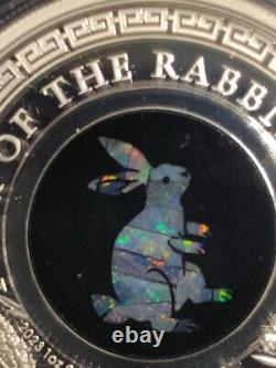 2023 Opal Lunar Series-Year of the Rabbit 1oz Silver Proof Coin