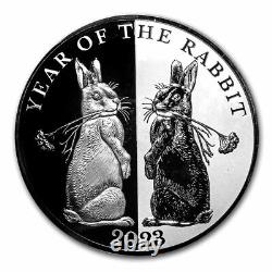 2023 Tokelau 1 oz Silver Proof Year of the Rabbit Mirror Rabbit SKU#259287