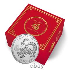 2024 Canada $15 Dollars Lunar Year of DRAGON 1 Oz Pure Silver Coin, 2024