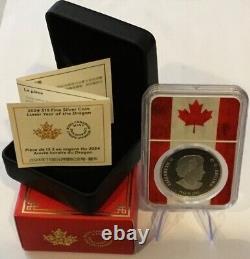 2024 Canada $15 Silver Year of the Dragon Coin NGC PF70 Ultra Cameo FDOI