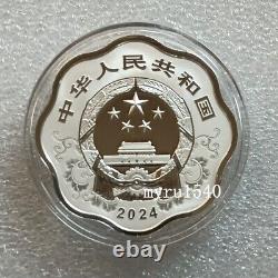 2024 China 10YUAN Lunar Series New Year Dragon Scallop Colorized Silver Coin 30g