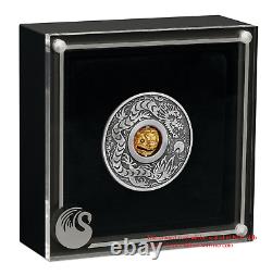 2024 LUNAR Year of Dragon 1oz $1 Silver Rotating Charm Antiqued Coin NGC MS70 FR