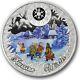 2024 Laos Happy New Year Hockey Player Silver Color Coin Christmas Russia Winter