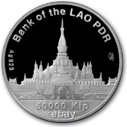 2024 Laos Happy New Year Hockey Player Silver Color Coin Christmas Russia Winter