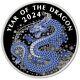 2024 Laos Lunar Year Of The Dragon Silver Proof Color Coin Chinese Zodiac