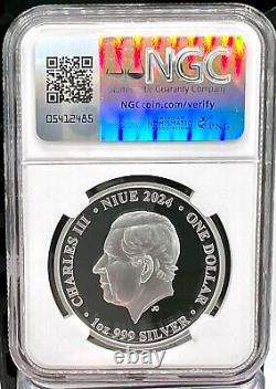 2024 Niue $1 Year of the Dragon Proof 1 oz. 999 Silver Coin NGC PF 70 UCAM