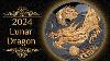 2024 Year Of The Dragon Gold Gilded 1oz Silver Bullion Black Proof Coin