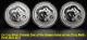 3x 1oz Silver Coin 2012 Lunar Year Of The Dragon With Lion Privy Mark Perth Mint