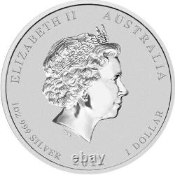 Australia 2012 Year of Dragon $1 Pure 1 Oz Gilded Silver Coin Perfect