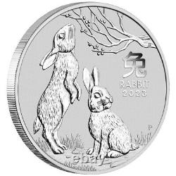 Australian Lunar Series III 2023 Year of the Rabbit 5oz Silver The Perth Mint